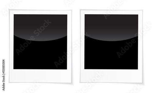 Blank photo frames for inserting on black space any image you li