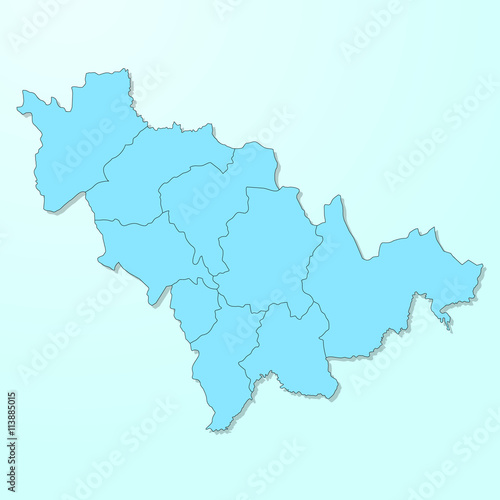 Jilin blue map on degraded background vector