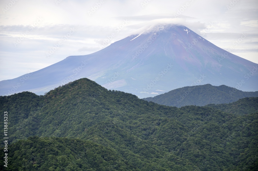 大室山からの夏の富士山