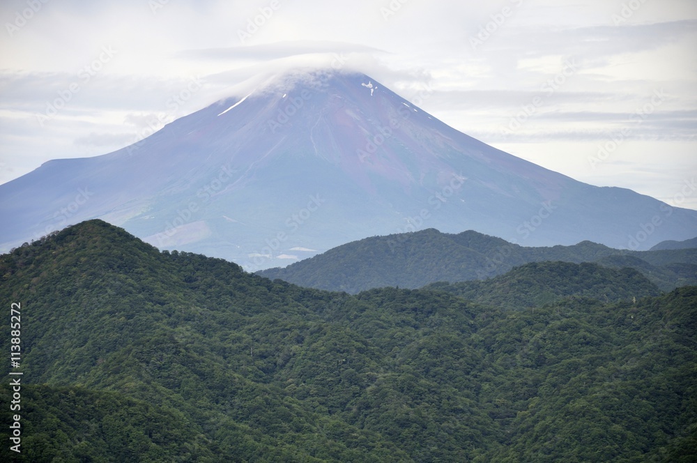 大室山からの夏の富士山