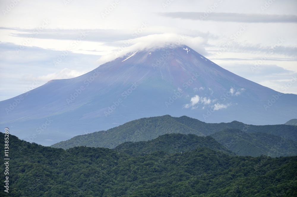 大室山からの夏の富士山