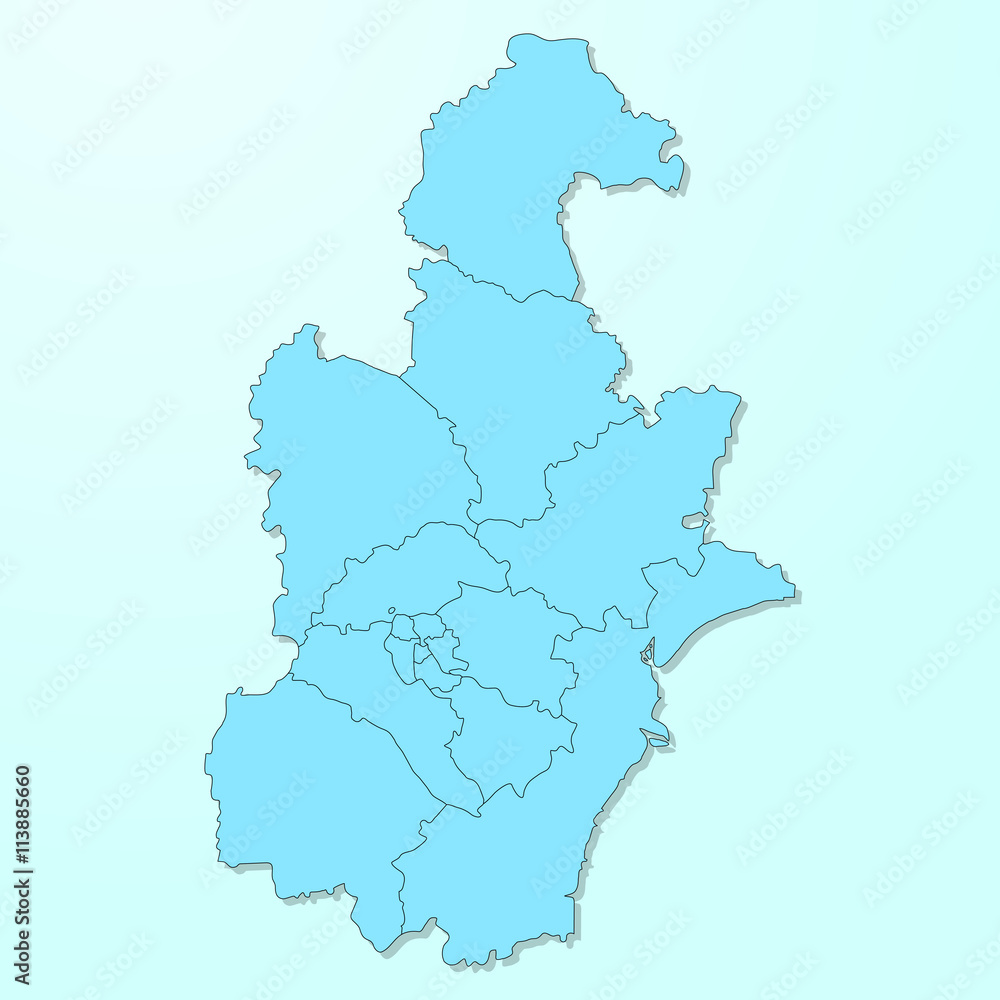 Tianjin blue map on degraded background vector