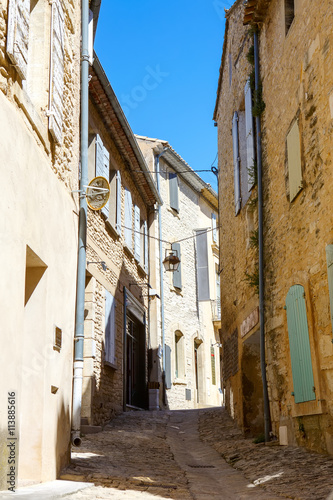 Old streets of Gordes   town in Provence  France
