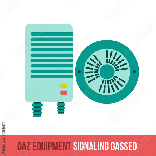 vector flat icon signaling gassed