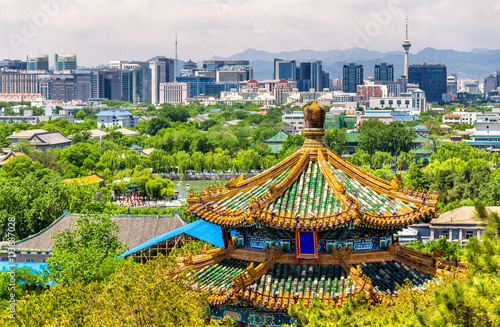City view of Beijing from Jingshan park