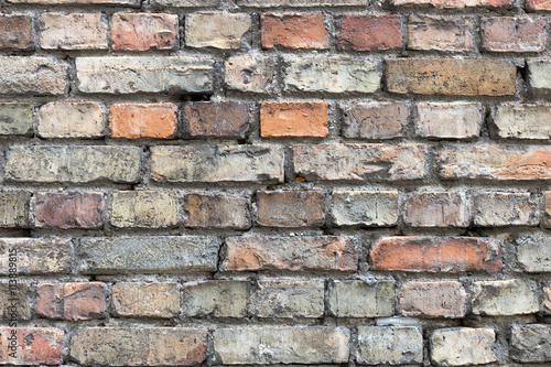 Background of old brick wall pattern texture.