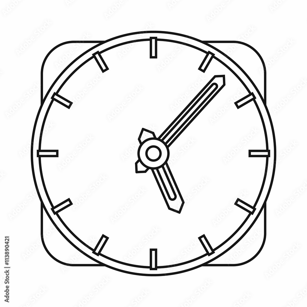 Watch icon, outline style Watch icon, outline style
