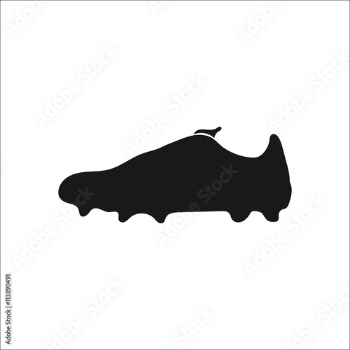 Football boots, soccer shoes simple icon on background