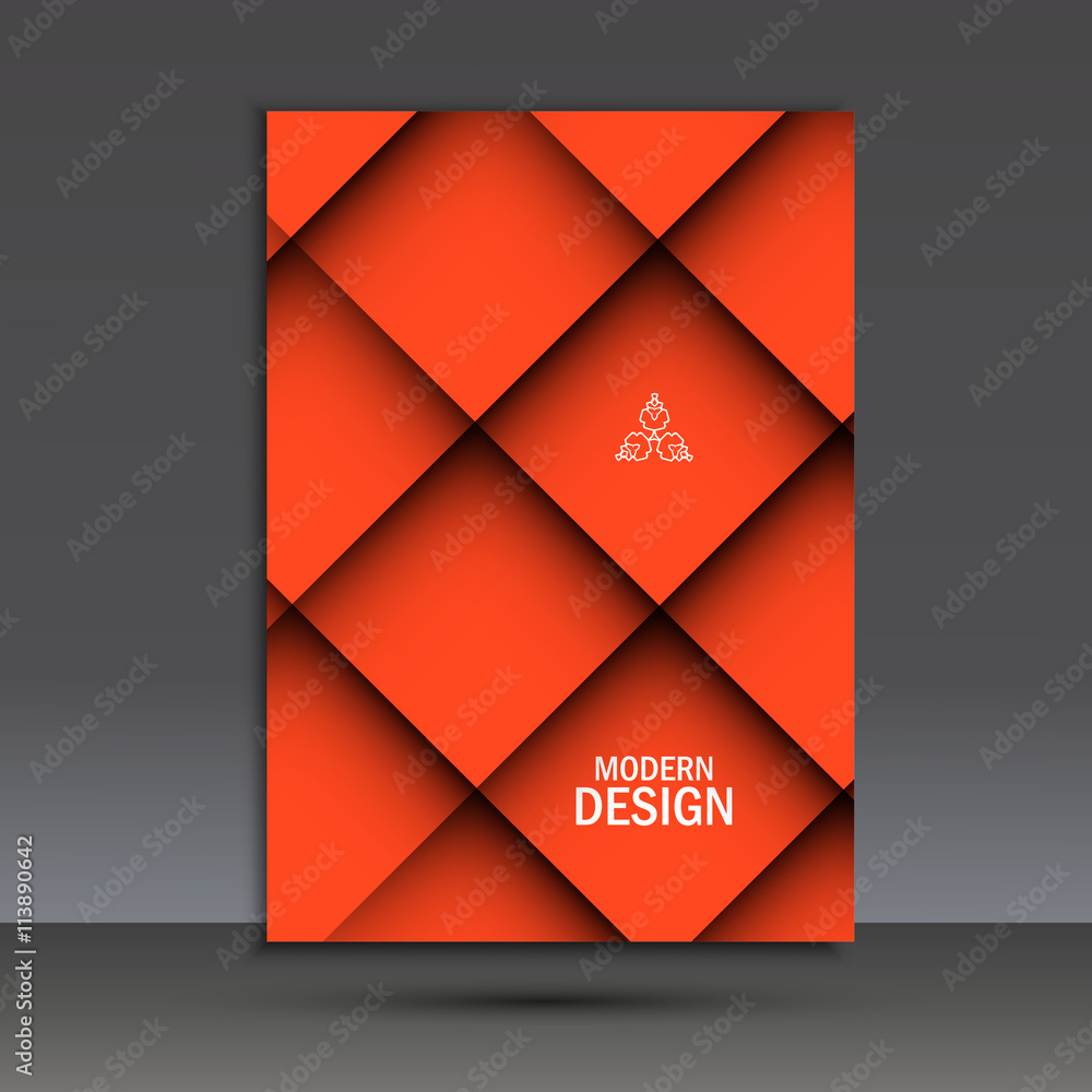 Obraz premium Modern vector brochure design template with abstract line