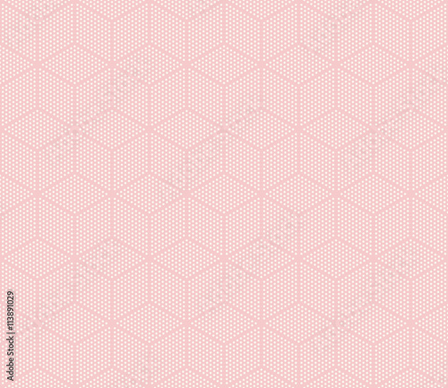 Fototapeta Naklejka Na Ścianę i Meble -  seamless pink cube pattern of dots.