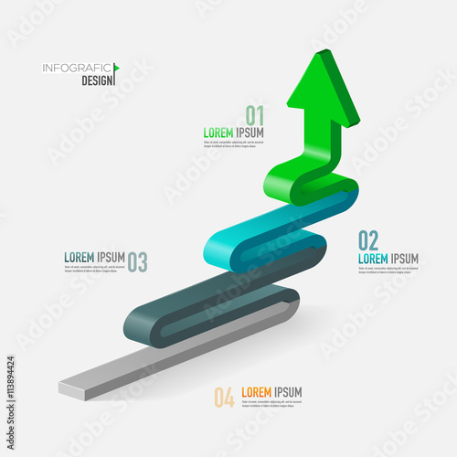 Vector template in modern style. For infographic and presentation