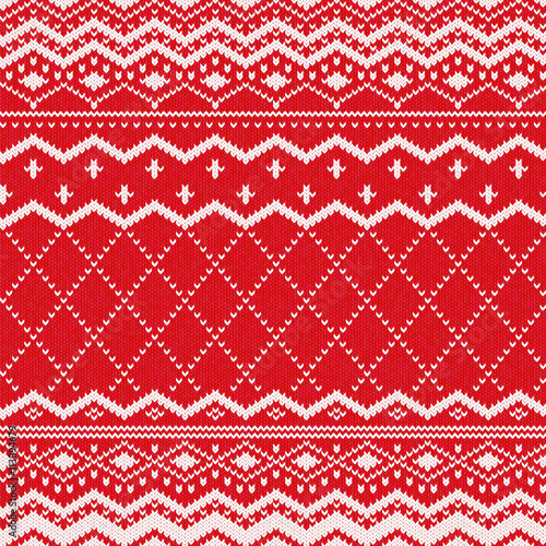 Scandinavian knitted pattern or nordic ornament