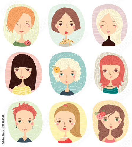 Beautiful girl with collection