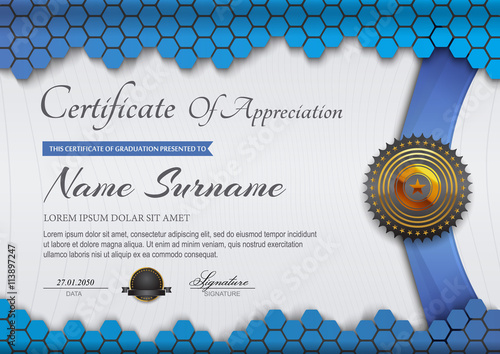 Qualification certificate blank template