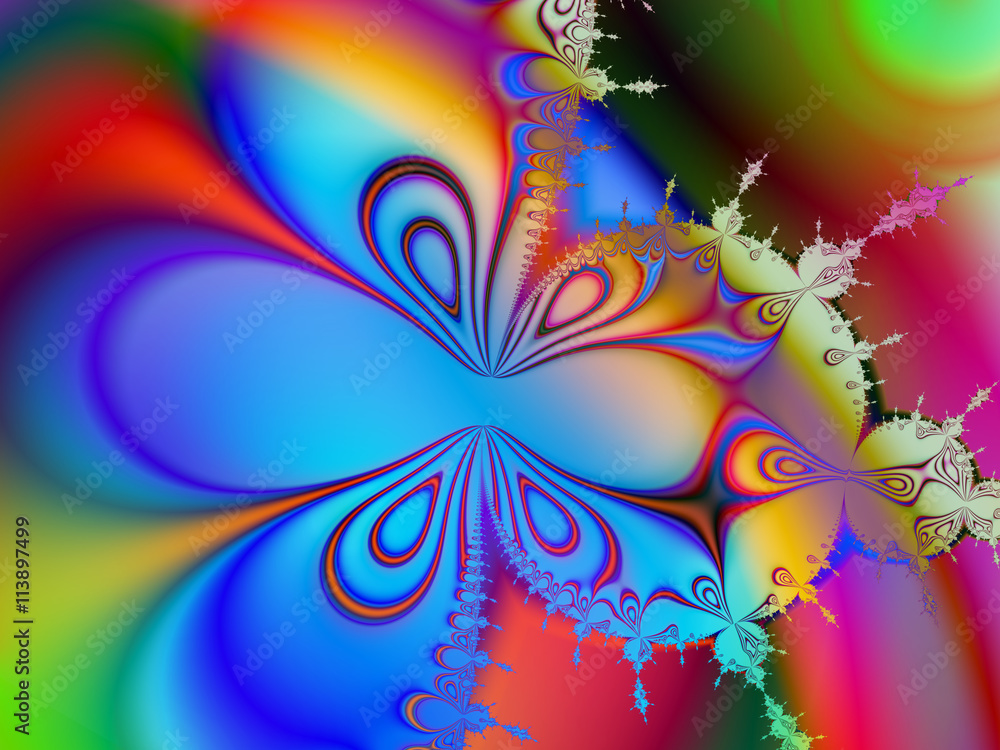 Butterfly shaped fractal image
