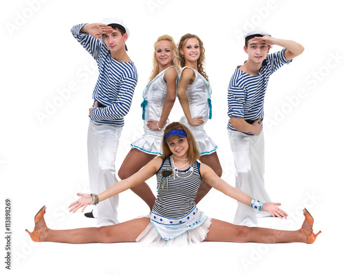 Fotografie Carnival dancer team dressed as sailors