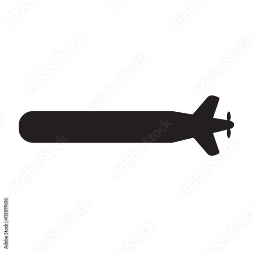 Torpedo icon silhouette