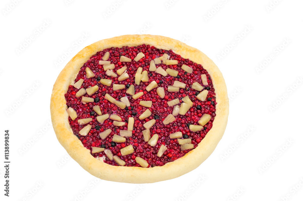 Photo pizza on the white background Photo pizza on the white background