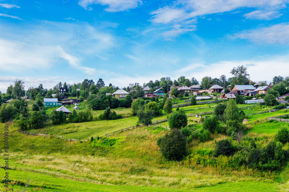 russian village in summer 