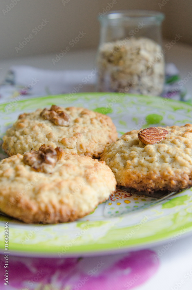 Cookies with oat flakes. Cookies with oat flakes.