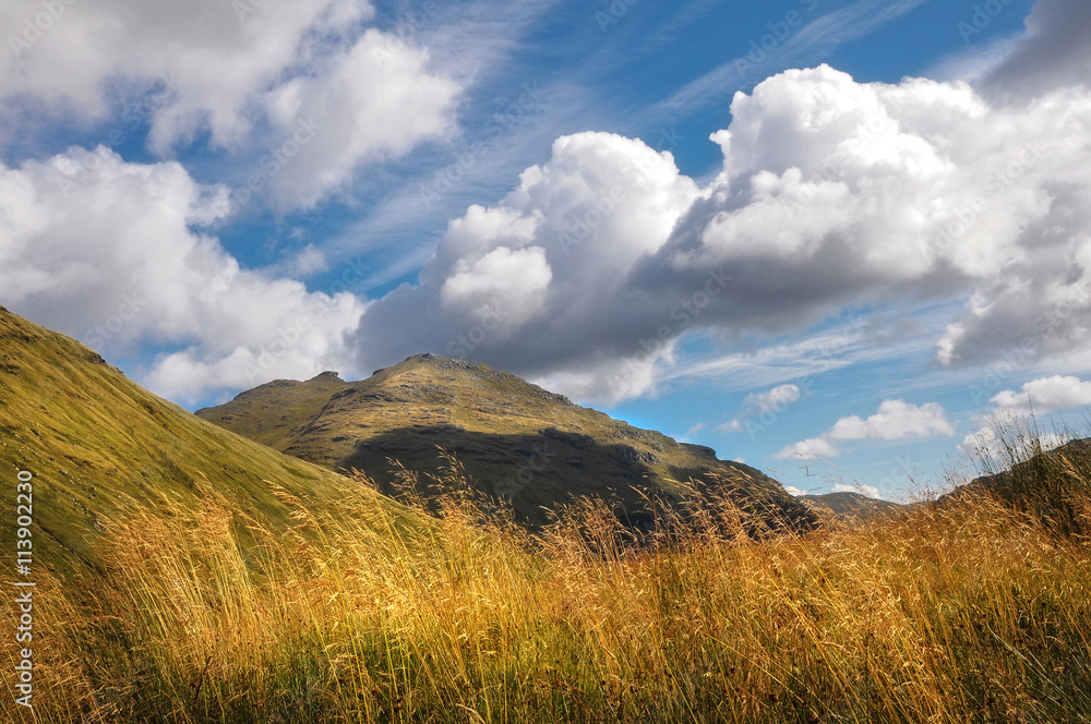 Scottish Highlands in beautiful sunny day Scottish Highlands in beautiful sunny day