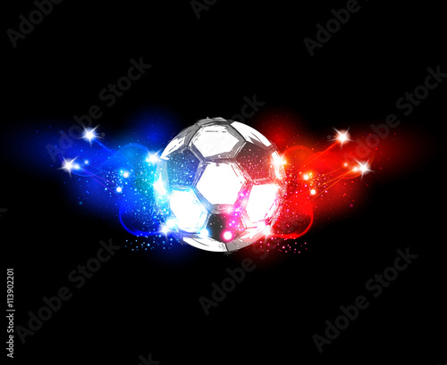 France football light banner with a soccer ball easy all editabl photo