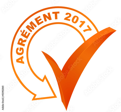 agrément 2017 sur symbole validé orange