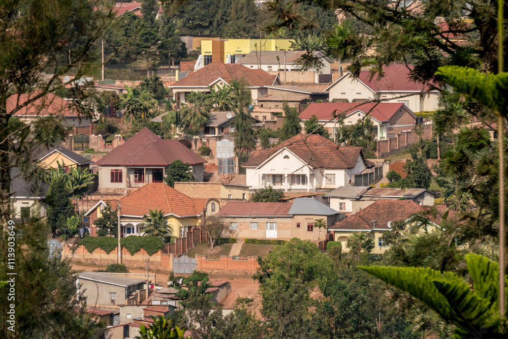Houses on the hills of Kigali