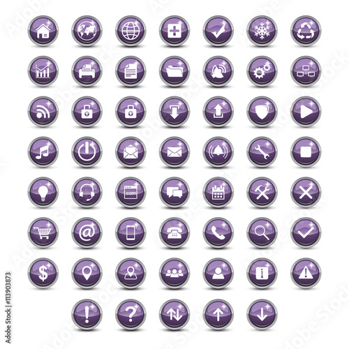 set icon button purple