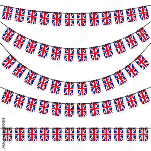 garlands with british national colors
