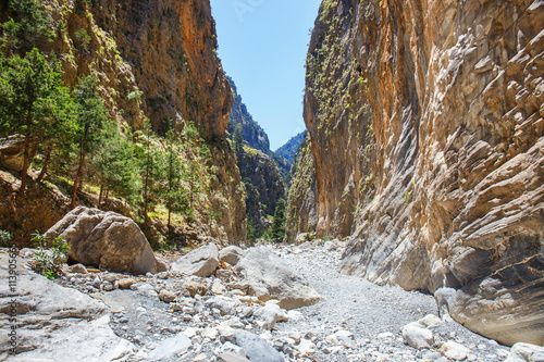 Billede på lærred Samaria Gorge on Crete, Grece