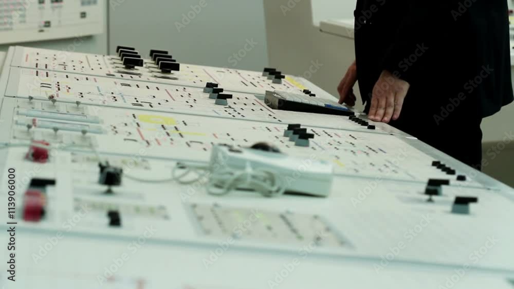 Nuclear power station. Plant control room. VVER monitoring and control system. Nuclear power station. Plant control room. VVER monitoring and control system.