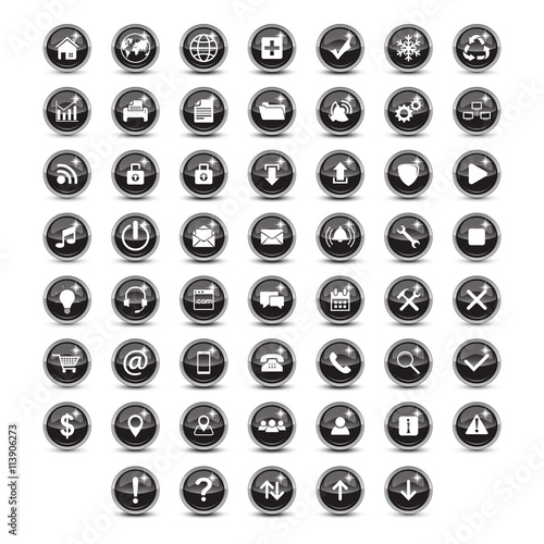 set icon button black