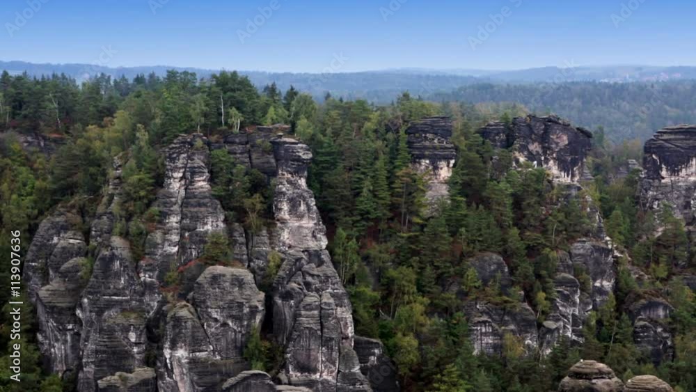 Bastei rock formation in Saxon Switzerland National Park, Germany Bastei rock formation in Saxon Switzerland National Park, Germany