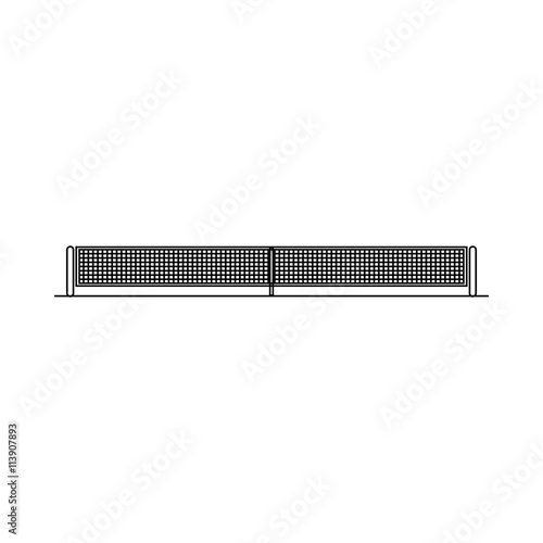 Tennis net icon in outline style