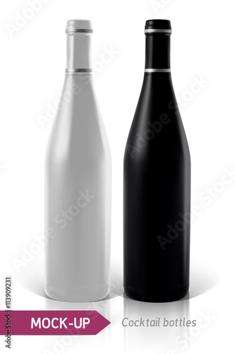 set of cocktail bottles