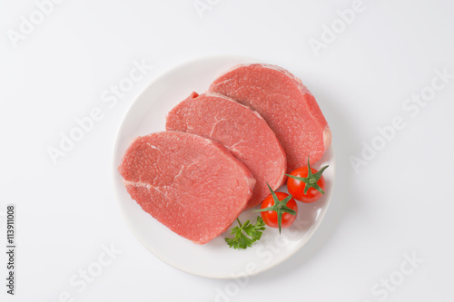 raw pork loin chops