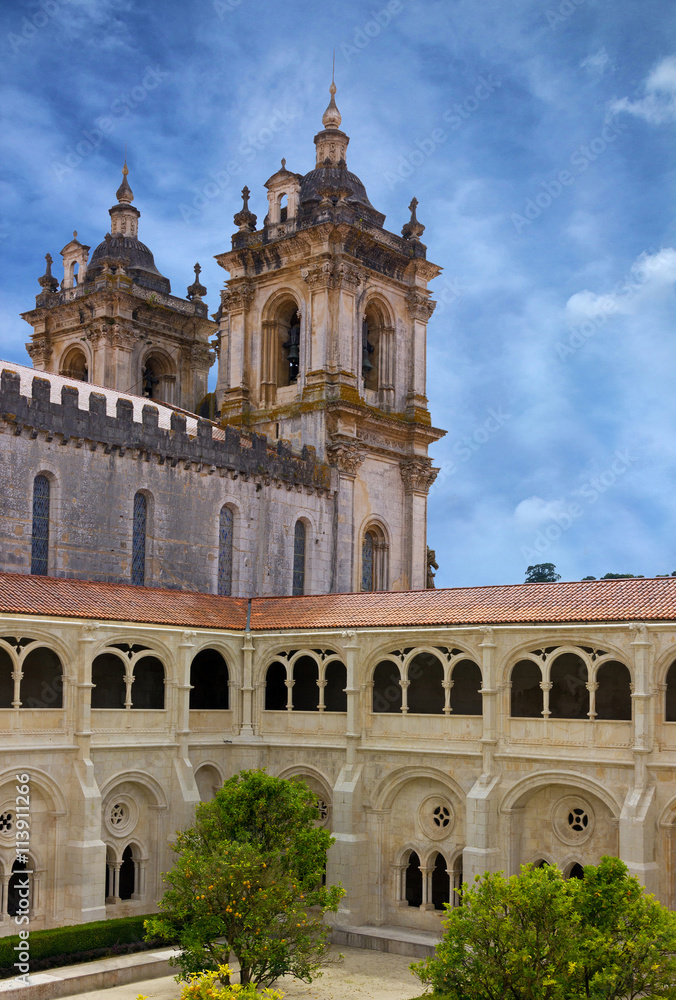 Portugal, Alcobaca Medieval Roman Catholic Monastery church
