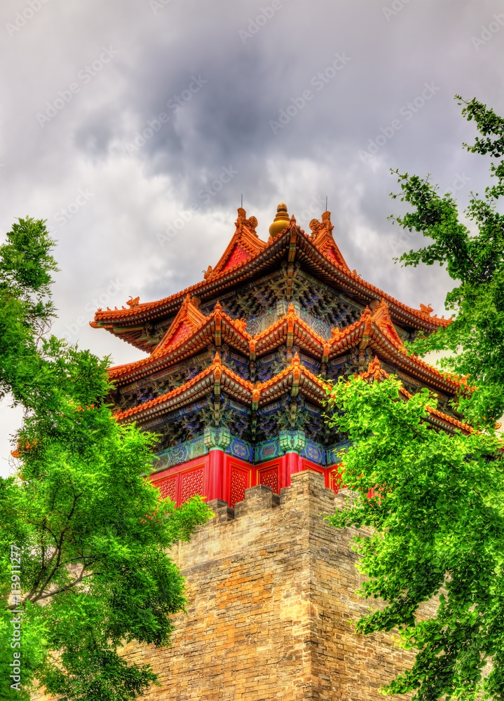 Watch Tower of the Forbidden City in Beijing Watch Tower of the Forbidden City in Beijing