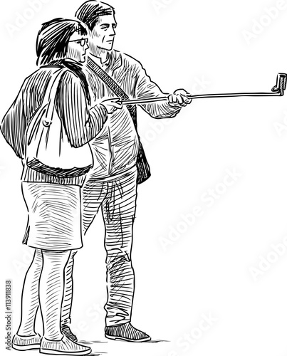 couple takes a selfie