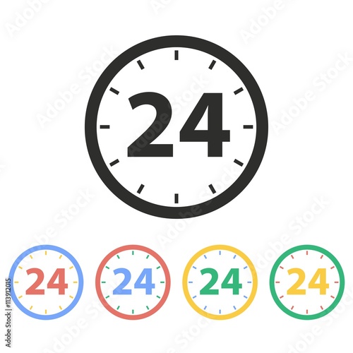24 hour service - vector icon.