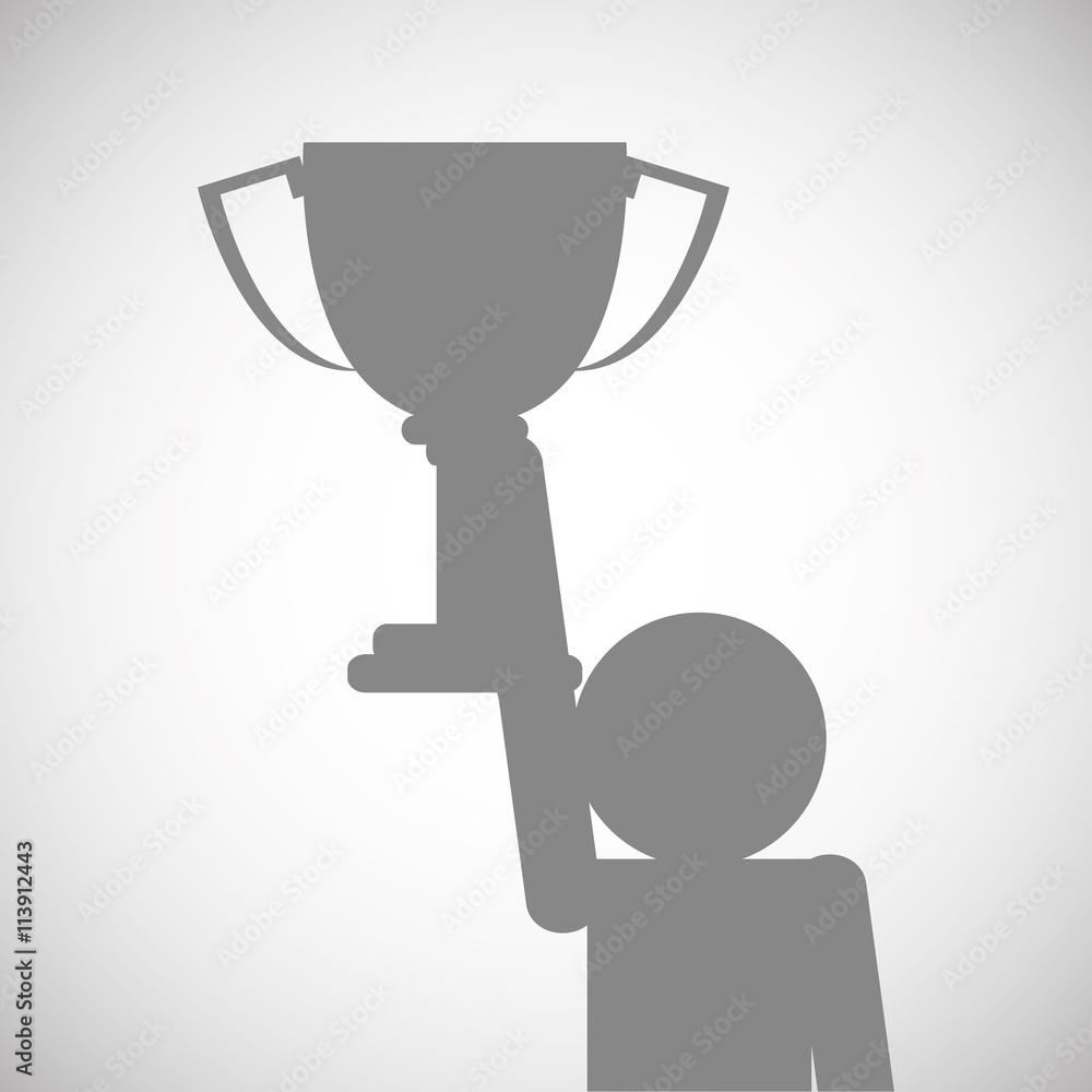 Success design. Winner icon. Flat illustration, vector graphic Success design. Winner icon. Flat illustration, vector graphic