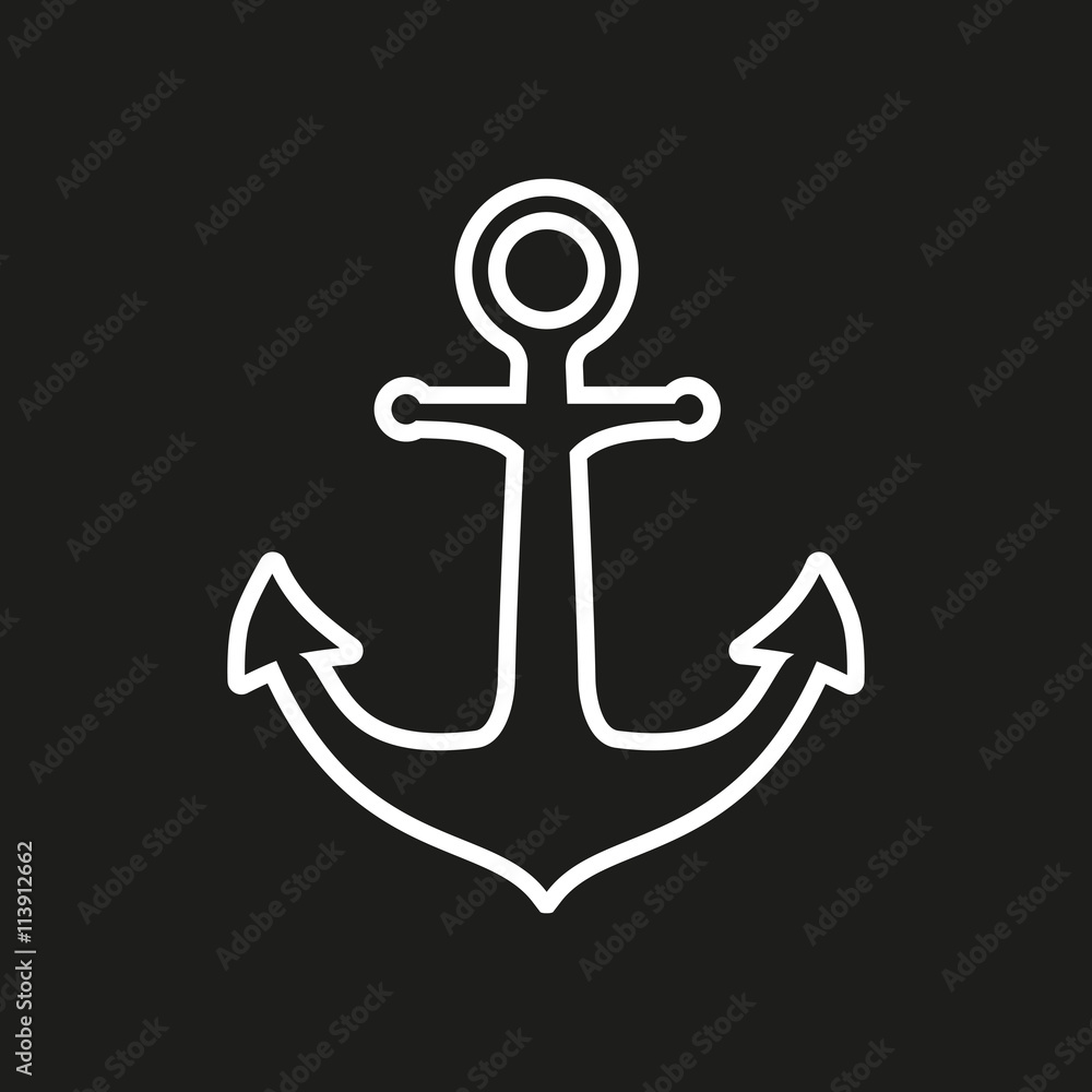 Anchor - vector icon. Anchor - vector icon.