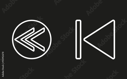 Backward - vector icon.