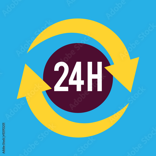 Twenty four hours service icon