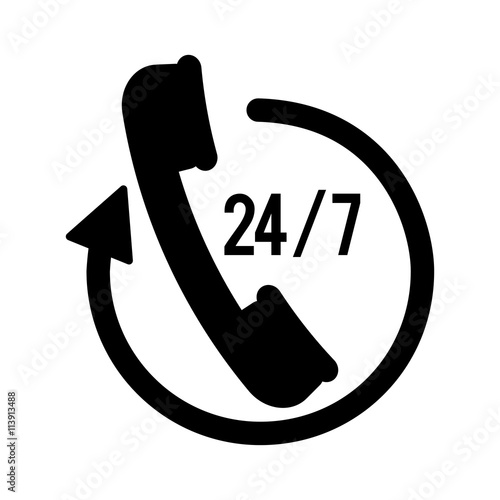 Twenty four hours service icon 