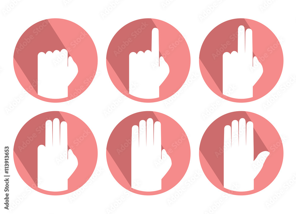 Obraz premium hands counting symbol