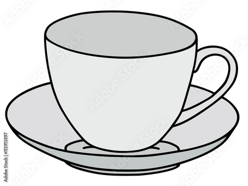 White cup / Hand drawing, vector illustration