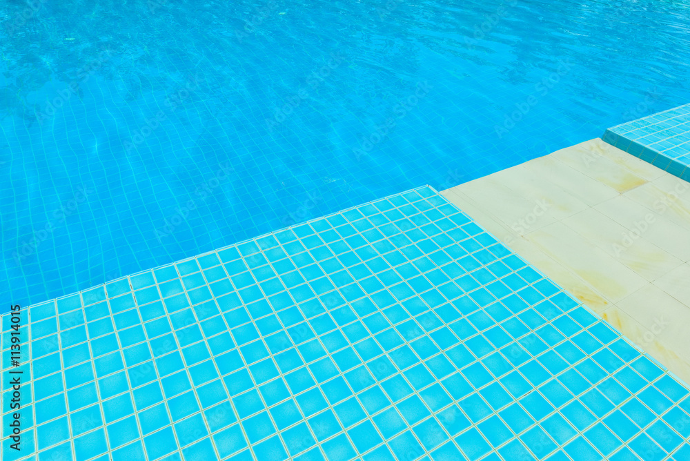 Blue Tile in swimming pool