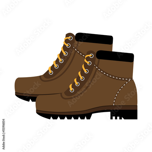 colorful boots with laces,vector graphic